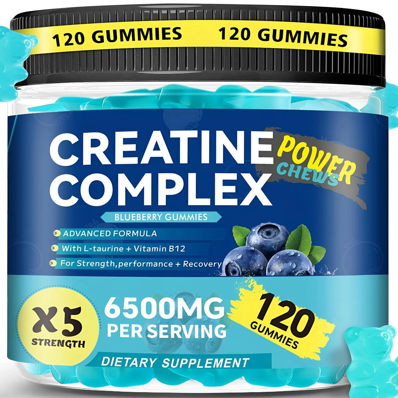 Creatine Monohydrate Gummies Complex 6500 MG Creatine Gummies for Men & Women,
