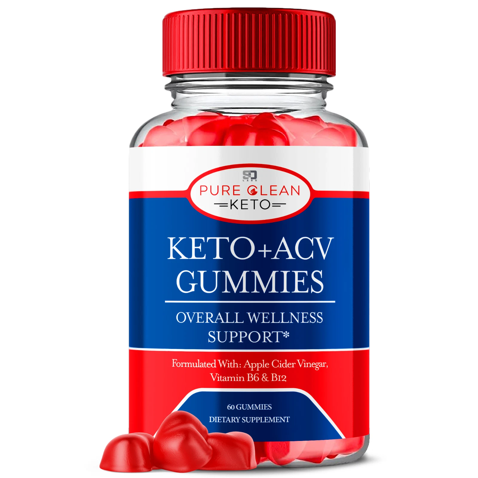 Pure Clean ACV Keto Gummies, Pure Clean Weight Loss Gummies (60 Gummies)
