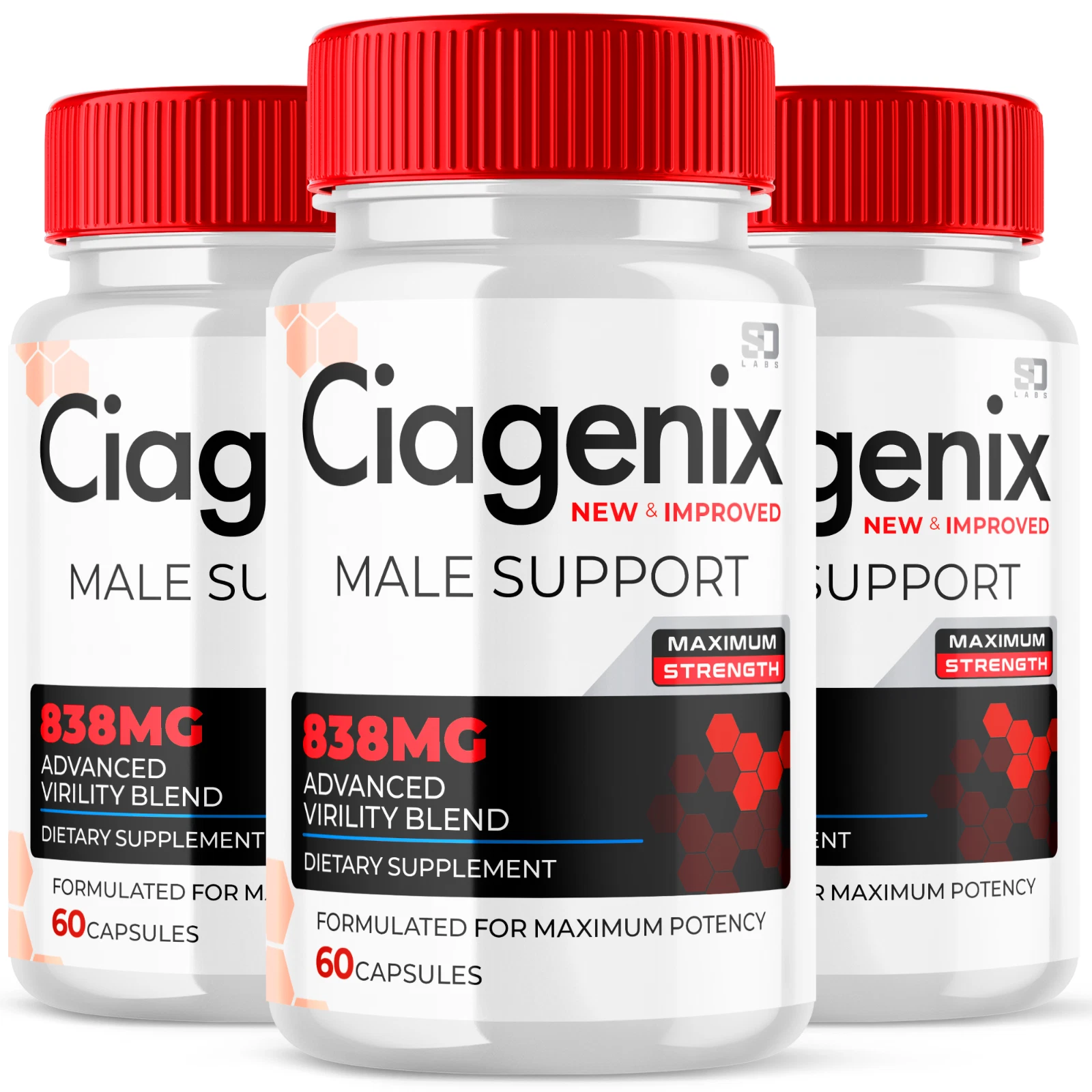 (3 Pack) Ciagenix Male Pills Maximize Energy, Vitality & Stamina 180 Capsules