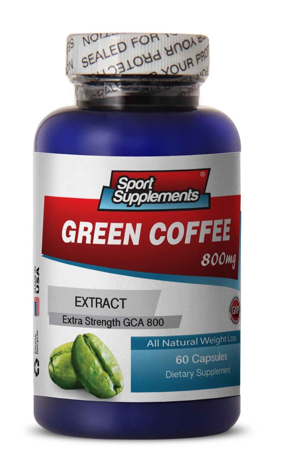 Pure Green Coffee Powder - Green Coffee GCA® 800mg - Fat Burner Supplement 1B