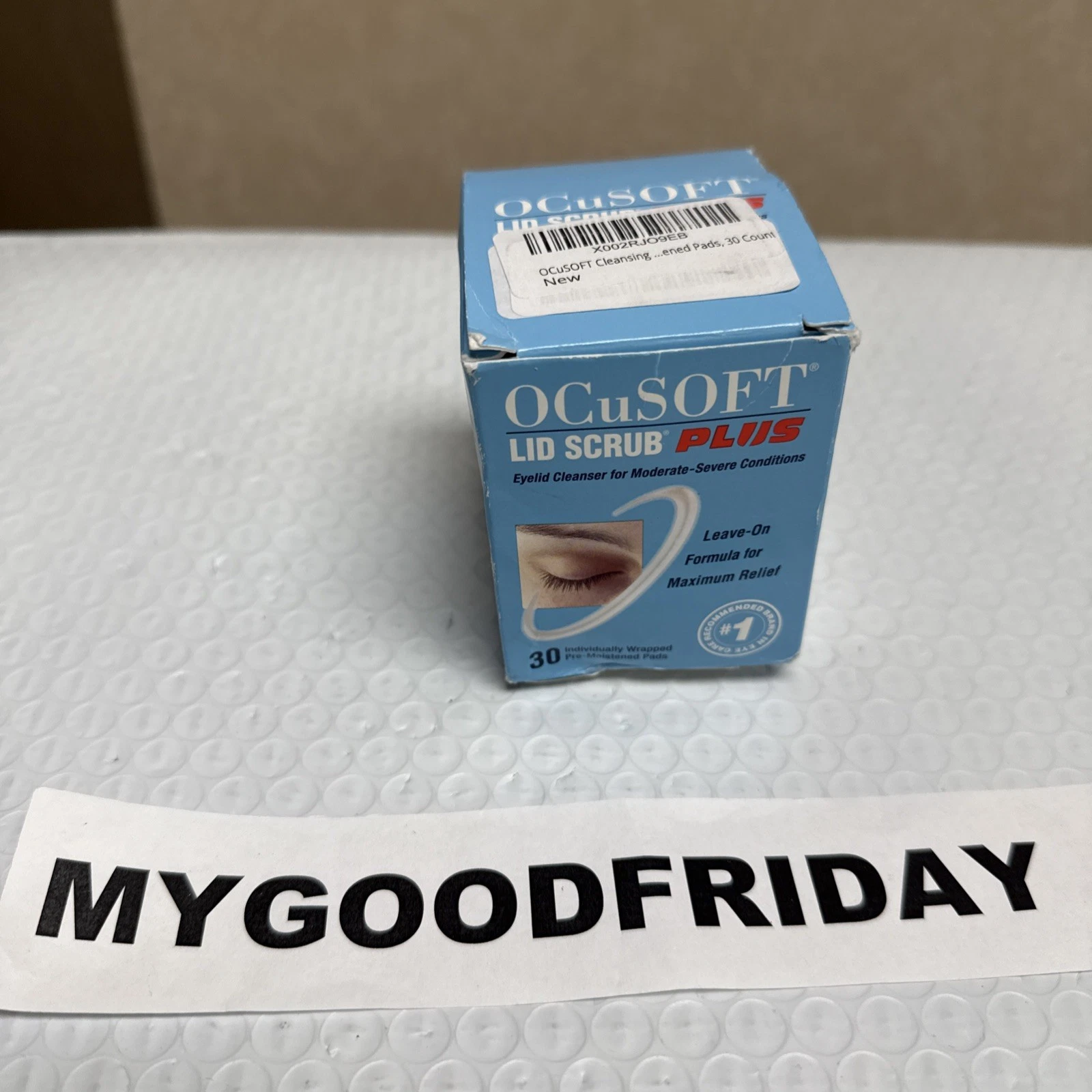 OCuSOFT Lid Scrub Plus Cleans Comforts Soothes Eyelids -30 Individual Pads 11/25