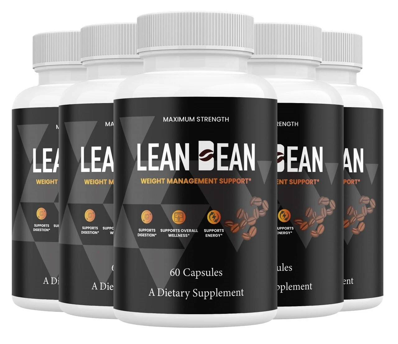 (5 Pack) Lean Bean Supplement, LeanBean Maximum Strength