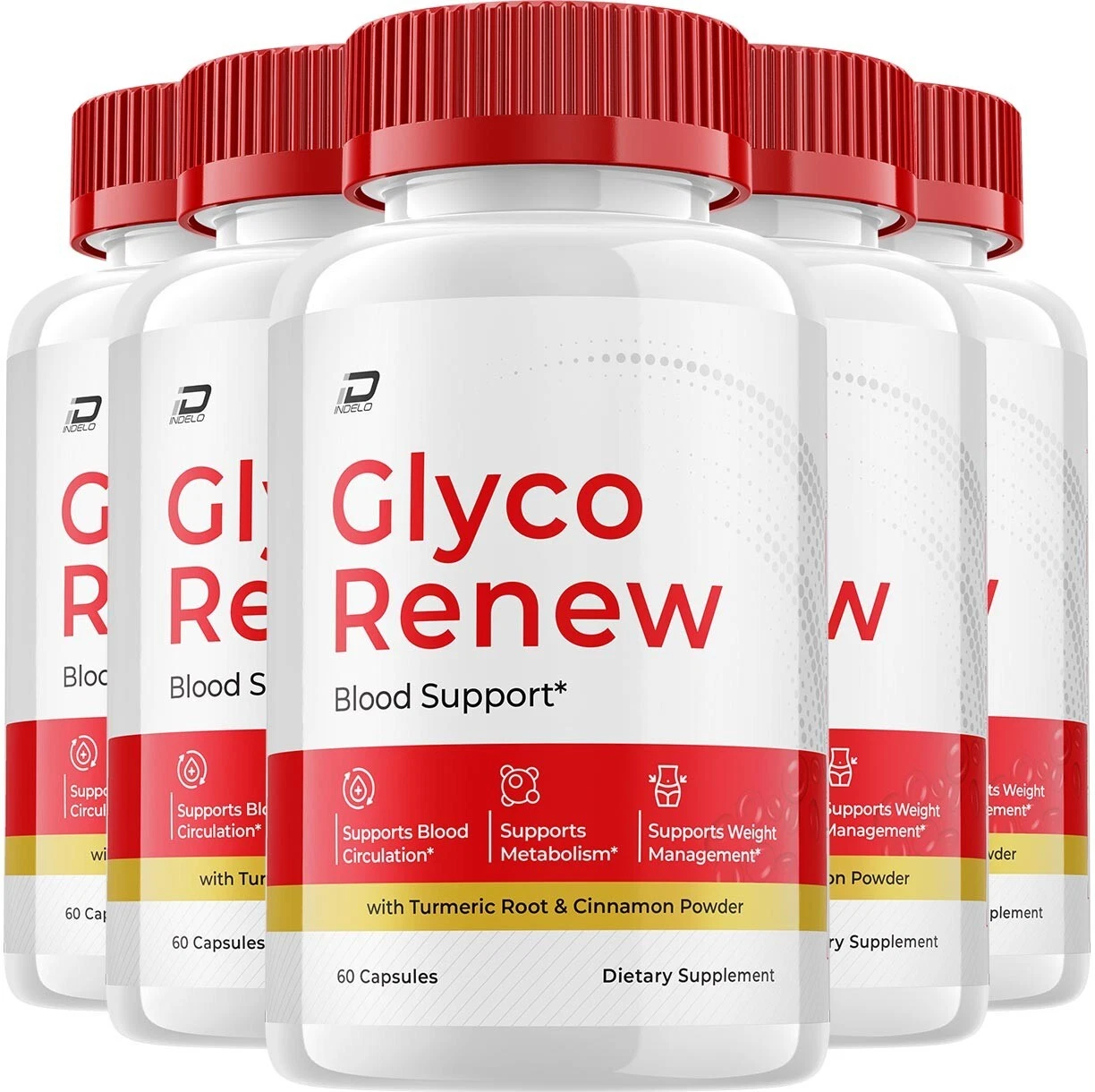 (5 Pack) Glyco Renew Blood Support Capsules - GlycoRenew Advanced Supplement...