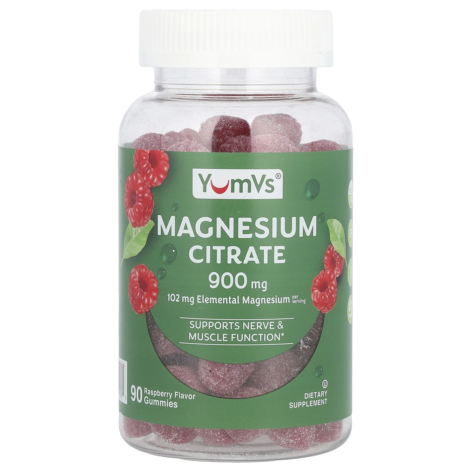 Magnesium Citrate, Raspberry, 90 Gummies (300 mg per Gummy)
