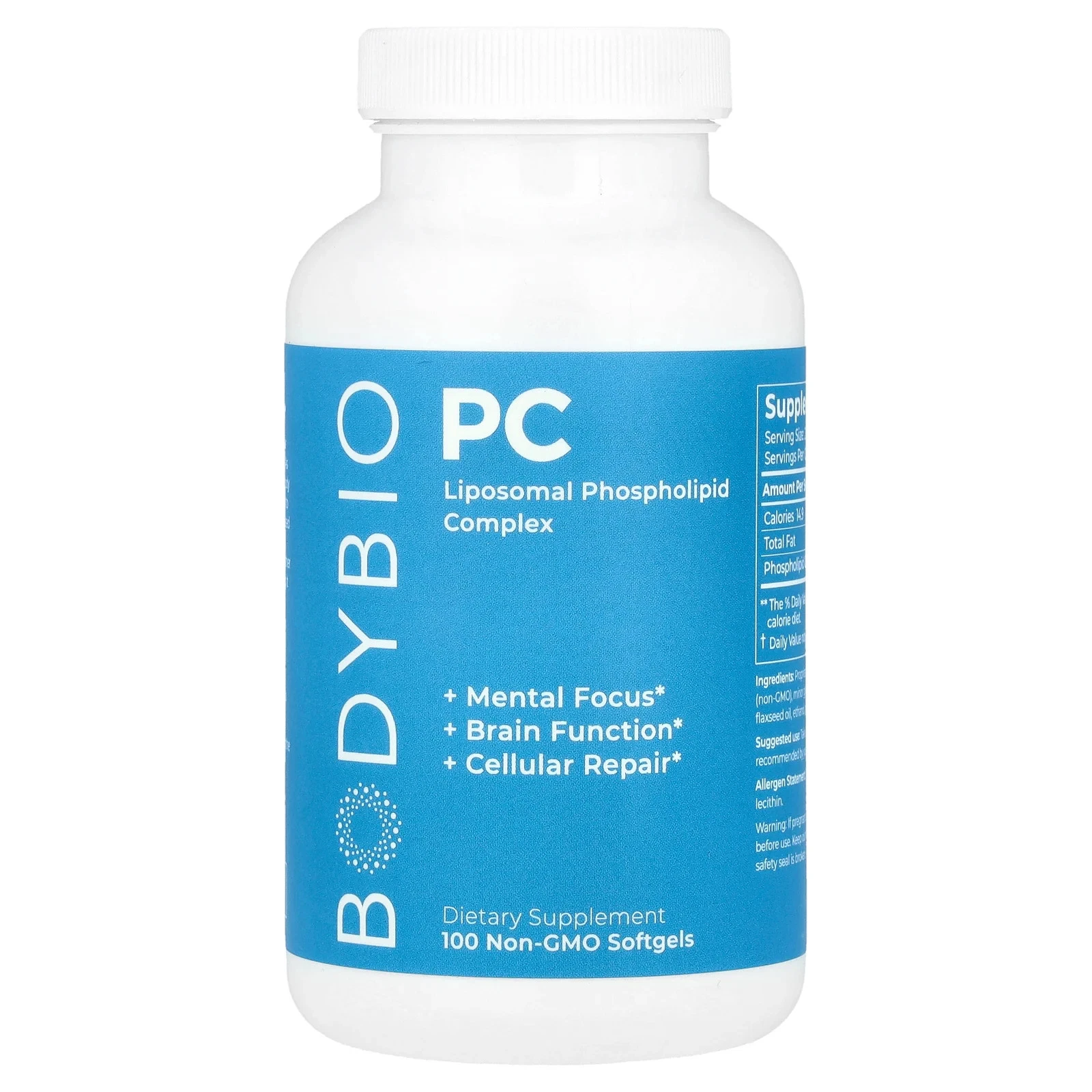 PC, Liposomal Phospholipid Complex, 100 Non-GMO Softgels