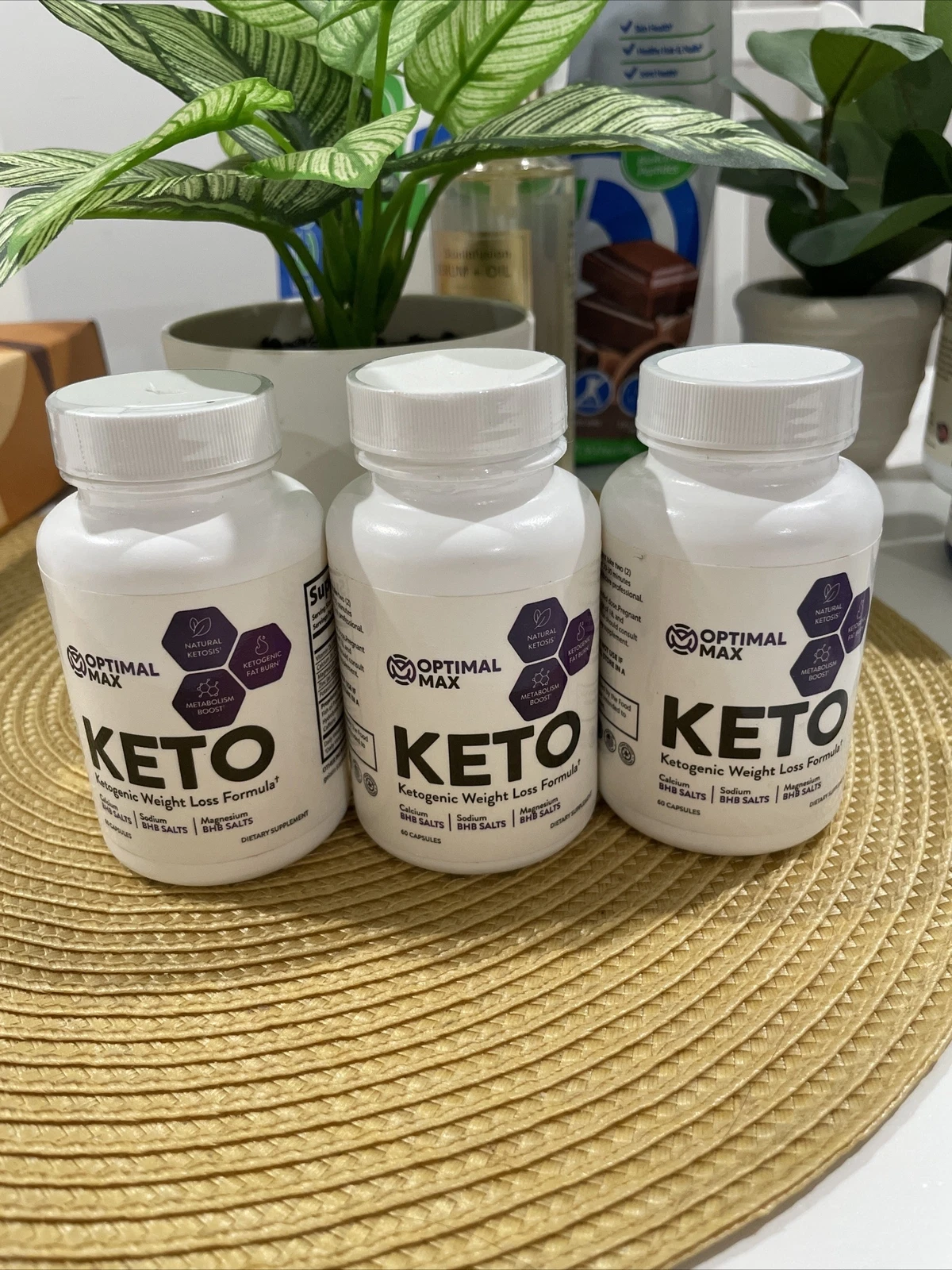 Optimal Keto Max Pills Diet goBHB Ketosis Supplement 3 Pack