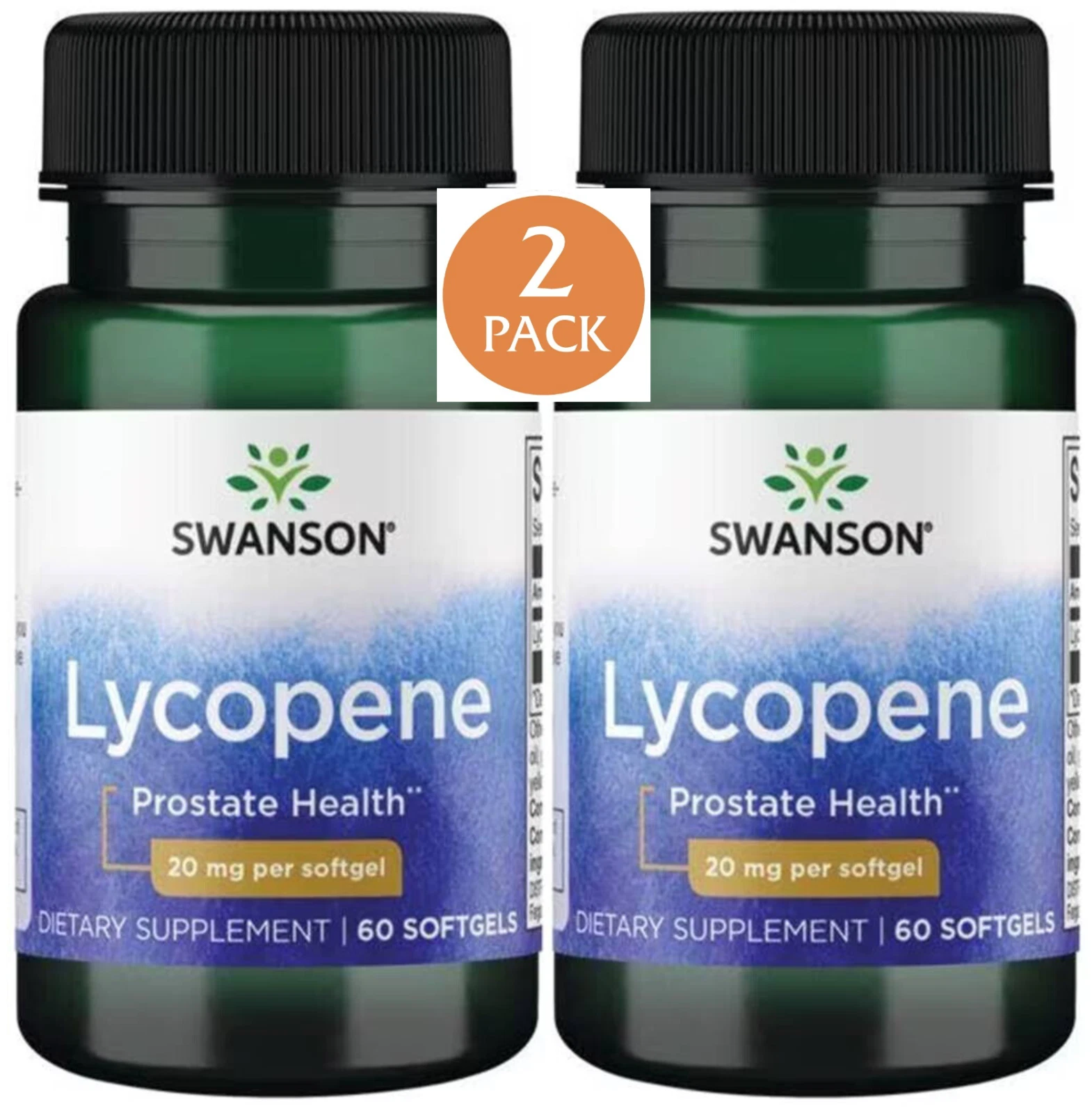 120 Softgels Lycopene 20 mg For Heart & Prostate Health (2x60) Exp 10/2025 lyco