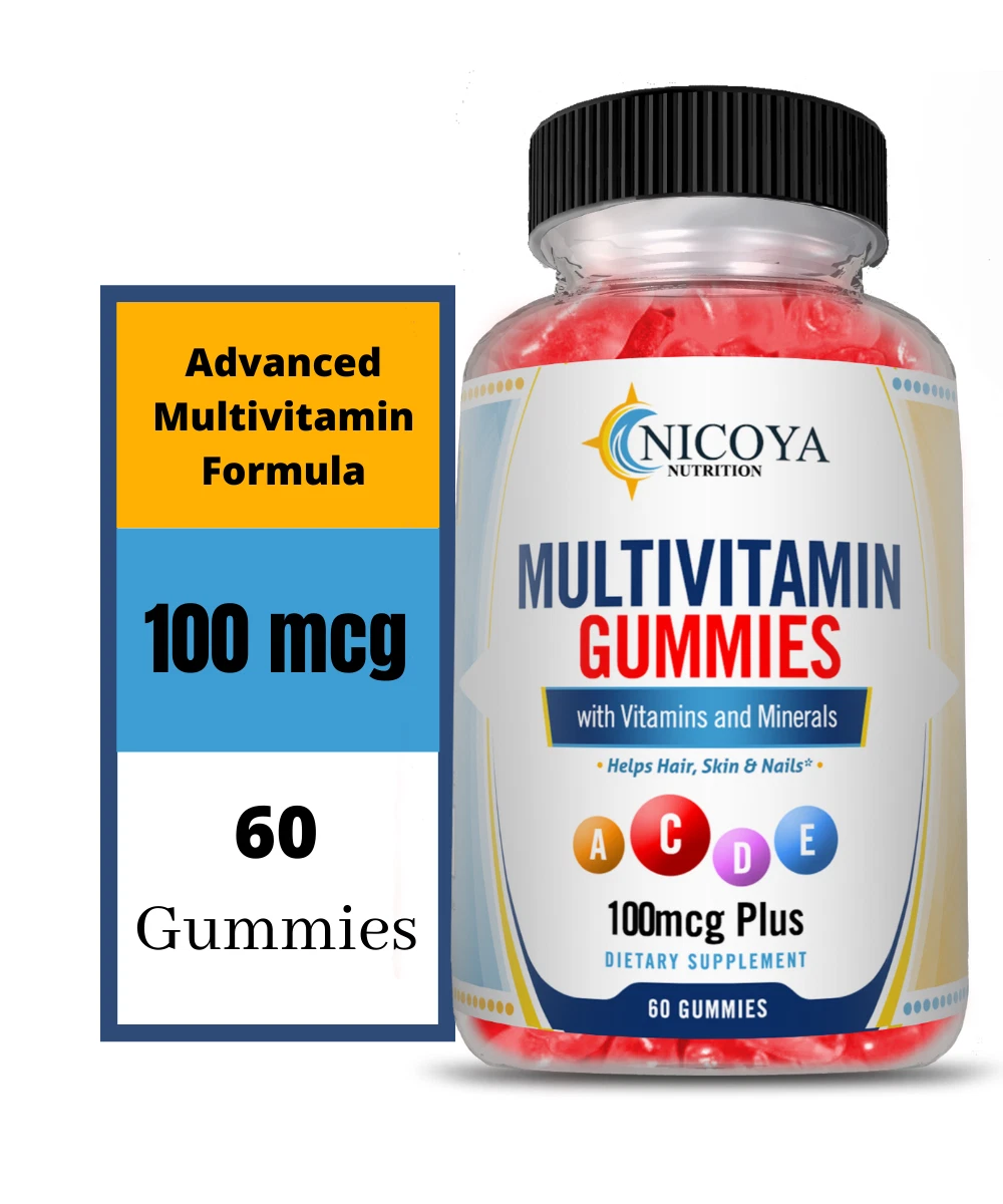 Gomitas multivitamínicas diarias 100mcg +| Apoyo inmunológico, metabolismo y antioxidantes