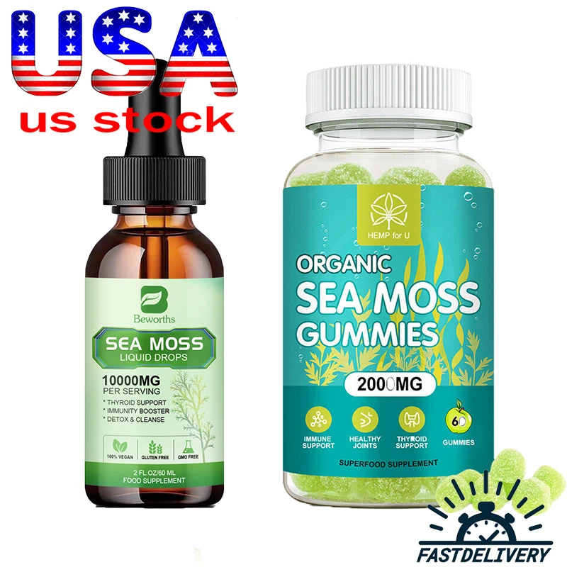 Irish Sea Moss Liquid Drops Sea Moss Gummies Immune System Support