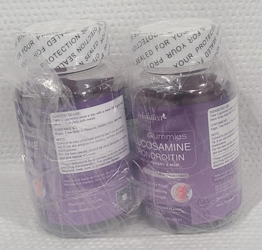 Mulittea Glucosamine Chondroitin Gummies Extra Strength Joint Support 2 Pk X 60