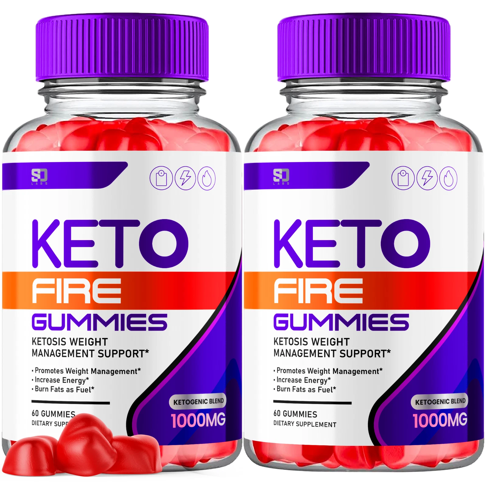 Keto Fire ACV Gummies - Support Fat Burning and Healthy Metabolism (2 Pack)
