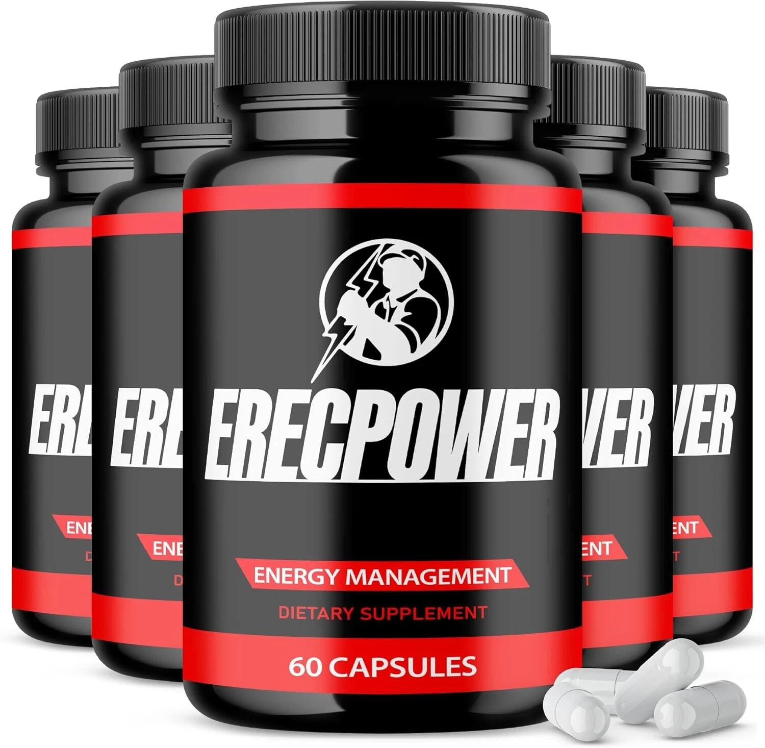 Erecpower Energy Management Multivitamin Health Supplement (300 Capsules) 5-Pack