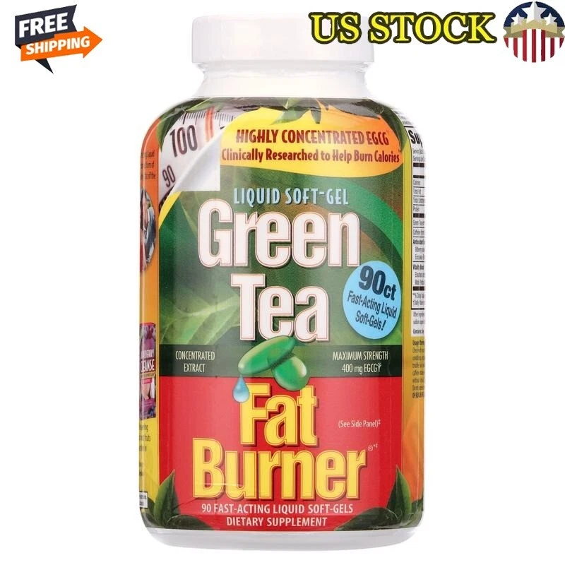 Green Tea Fat Burner Supplement Weight Loss 90 Softgels Antioxidant Support New