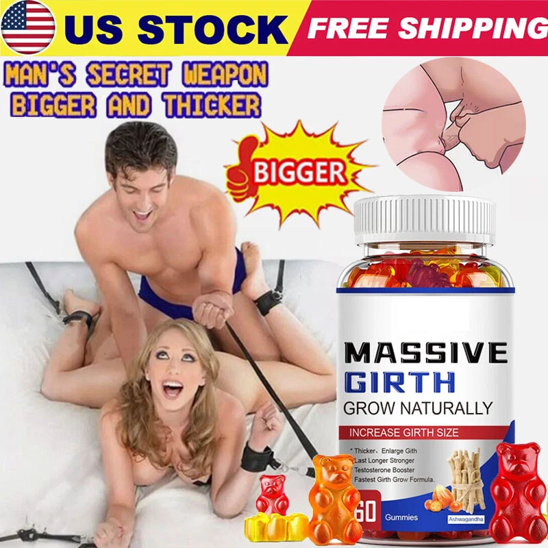 Male Enhancement Gummies Booster & Thicker Last Longer Stronger Bigger 60 Gummy