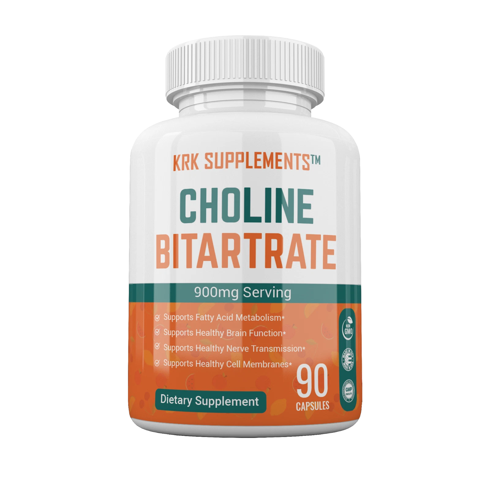Choline Bitartrate 900mg per serving Brain Memory Booster Nootropic Fatty Liver