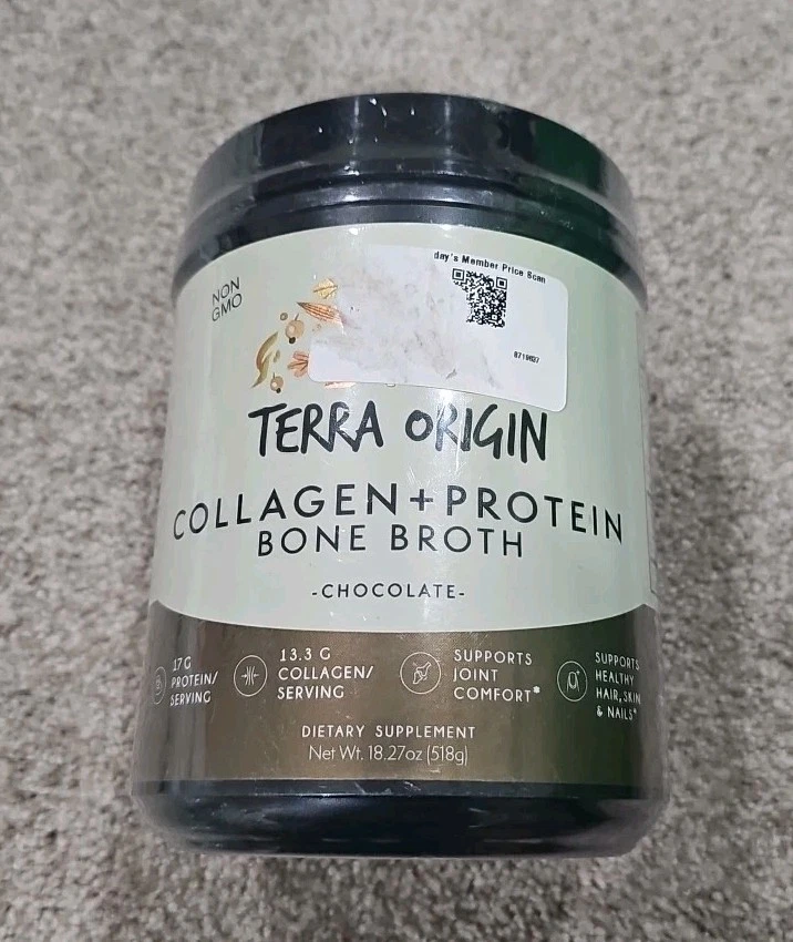 Collagen + Protein Bone Broth, Chocolate, 18.27 oz (518 g) -Sealed New- Exp 3/26