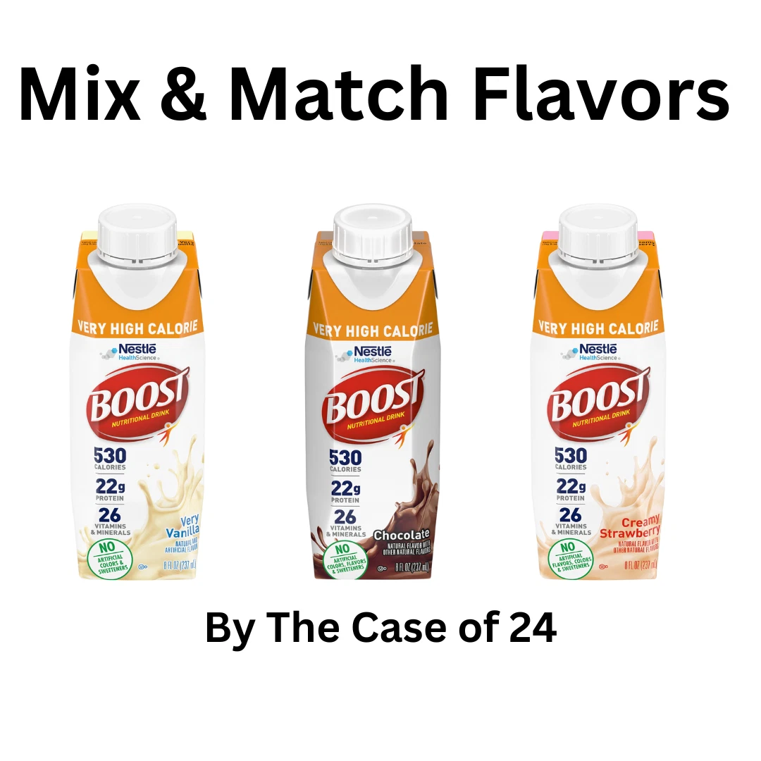 Nestlé Boost Very High Calorie VHC 8 oz -Case of 24 -All Flavors Available
