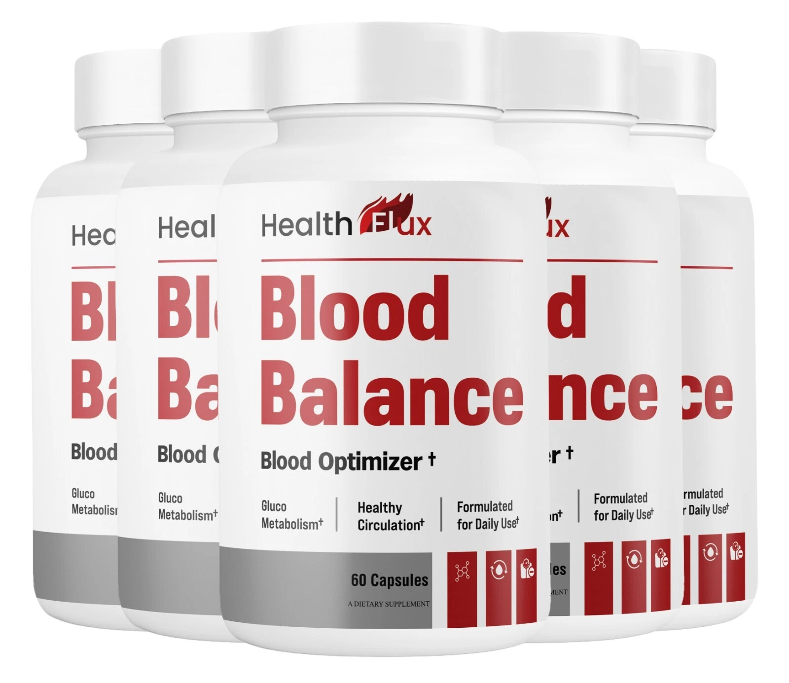 (5 Pack) Health Flux Blood Balance Formula, Premium Support for Healthy Levels