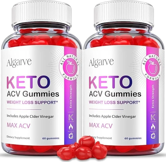Algarve Keto Max ACV Weight Loss Support Formula Supplement (120 Gummies) 2-Pack