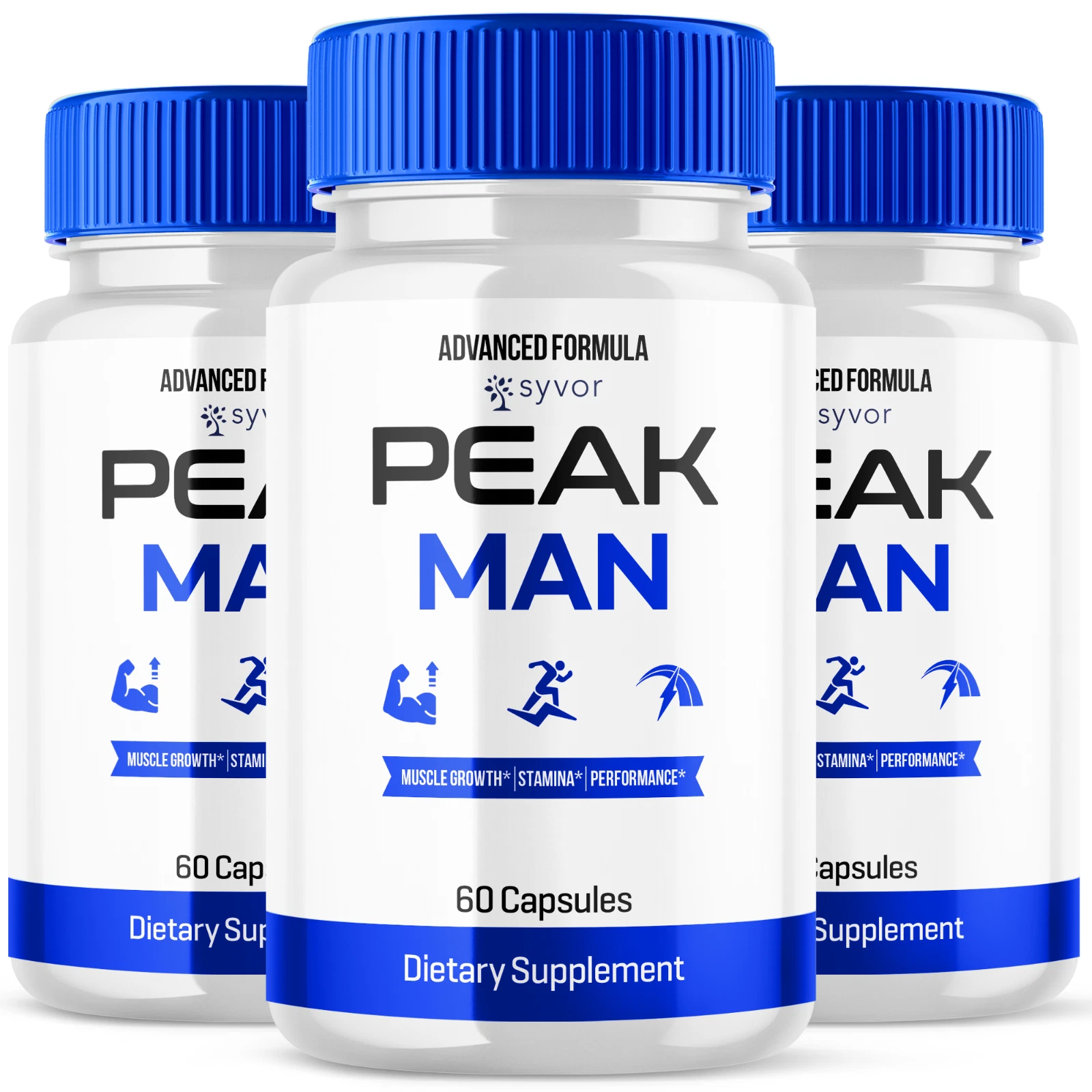 Peak Man Advanced Supplement Pills for Men with Natural Ingredients 180 Capsules