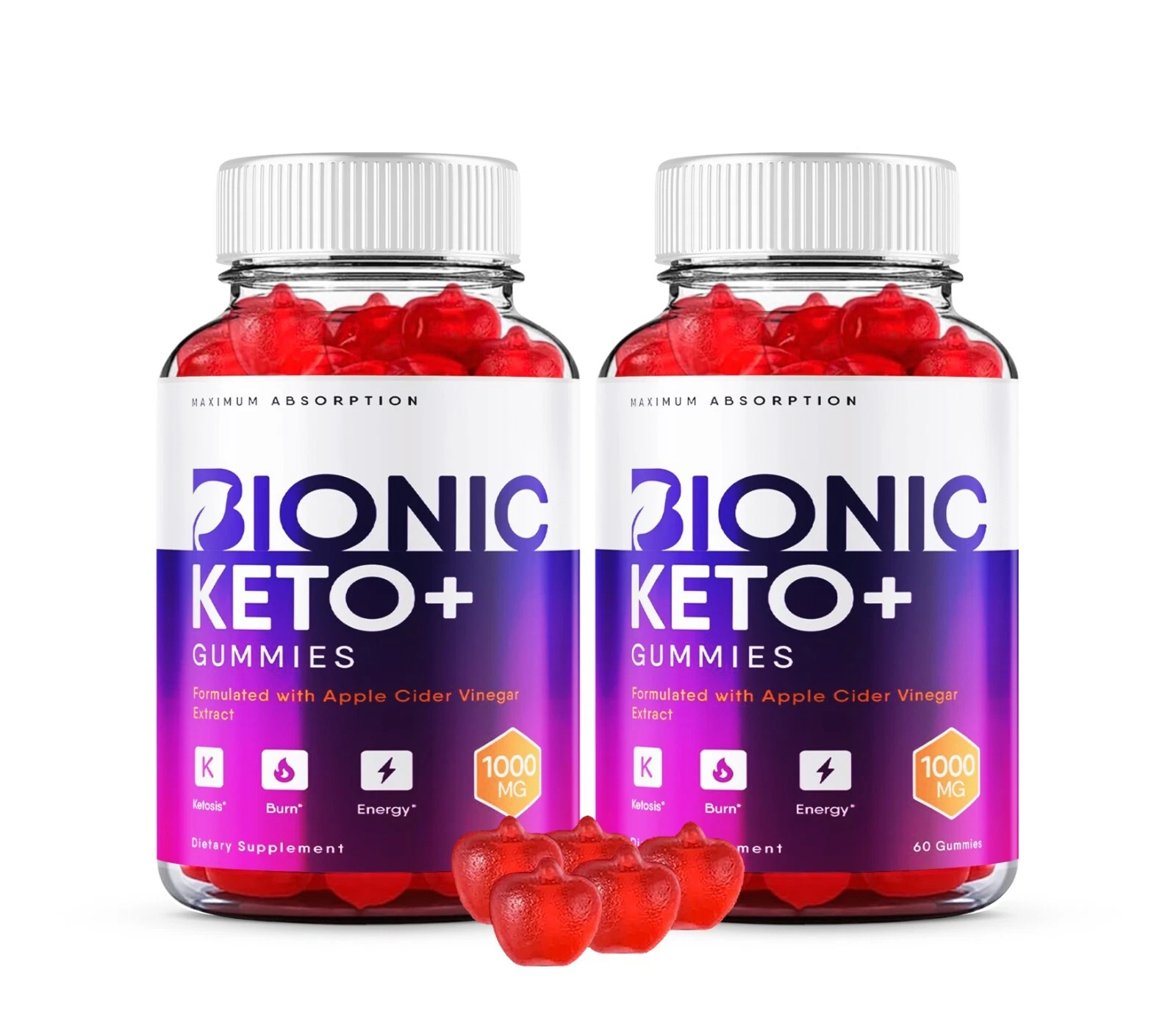 Bionic Keto ACV Gummies Weight Loss Dietary Supplements (120 Gummies) 2-Pack