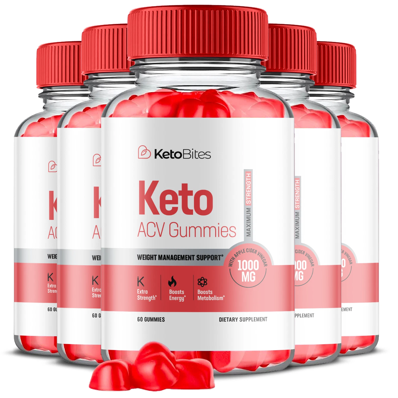 (5 Pack) Keto Bites ACV Gummies, KetoBites Gummies Weight Loss (300 Gummies)