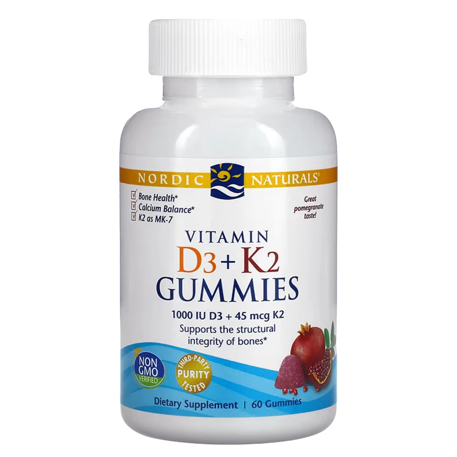 Vitamin D3 K2 Gummies 60 Count by Nordic Naturals