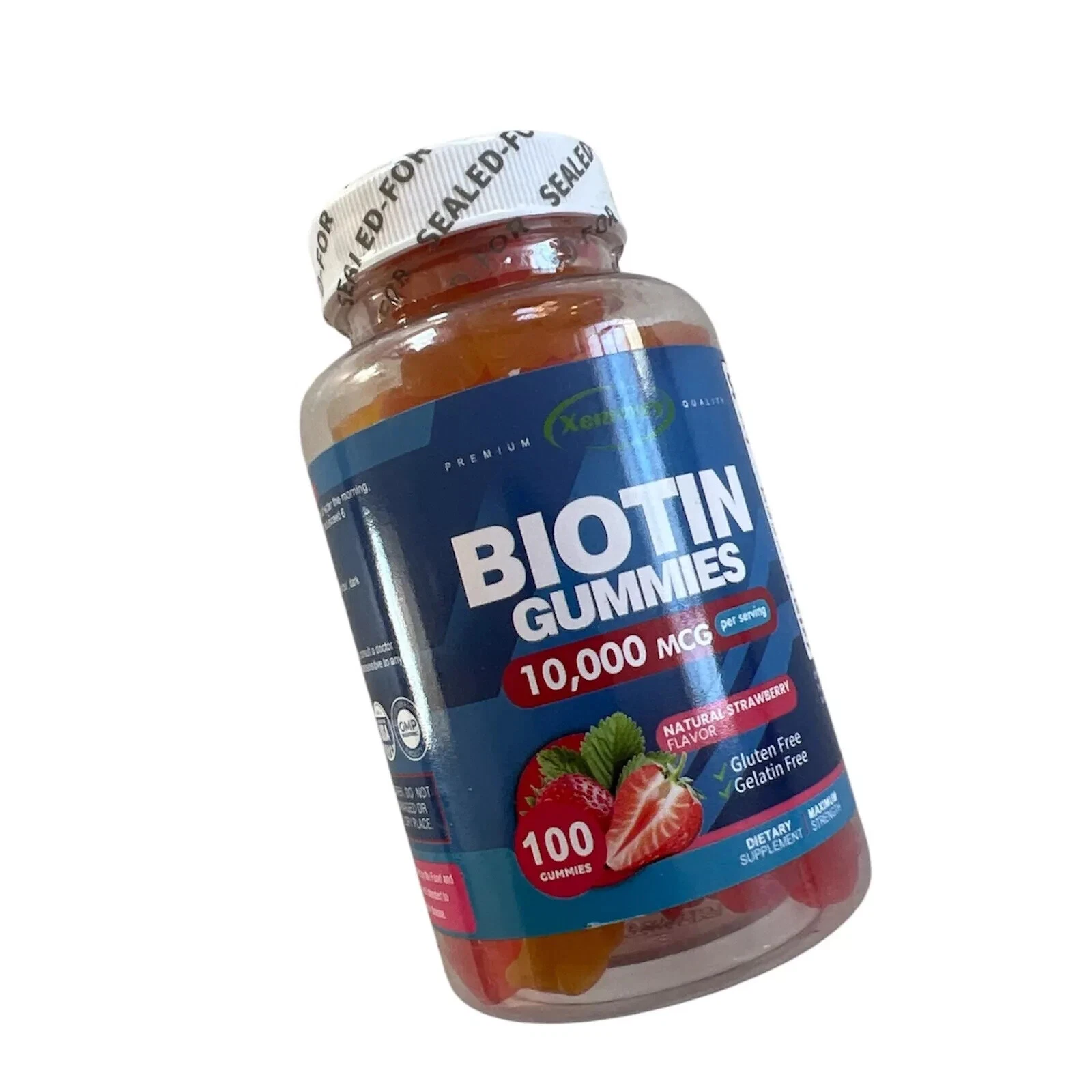 Xemenry Biotin Gummies Hair Skin Nails Strawberry Flavor 100 Gummies Exp 01/26