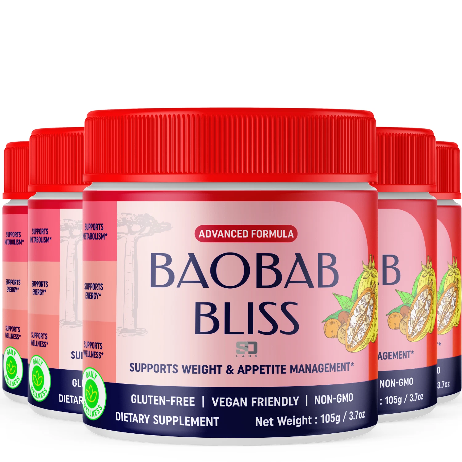 (5 Pack) Boabab Bliss Keto Powder - Support Weight Management & Healthy Body