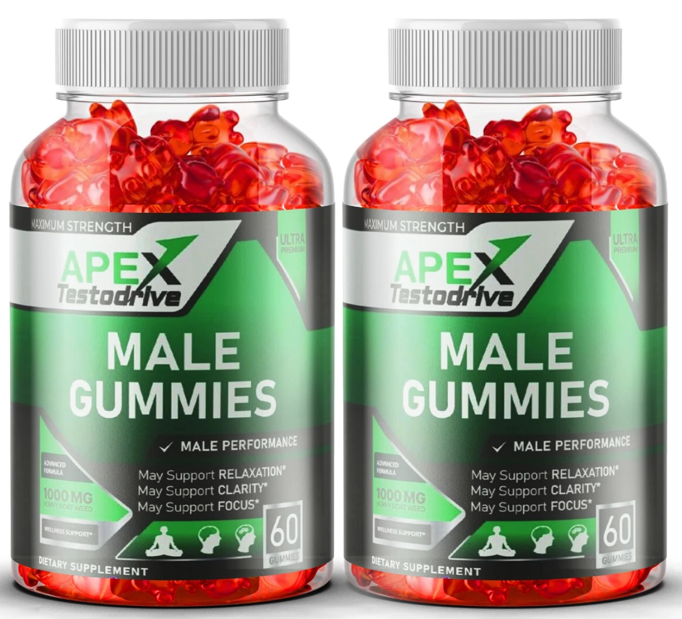 (2 BOTTLES) Apex Testodrive Male Gummies, Testo Drive Advanced Gummy