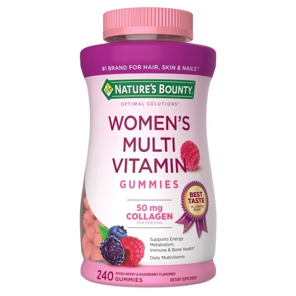 Nature's Bounty Women's Multi Vitamin Gummies, 50 mg Collagen, 240 Gummies