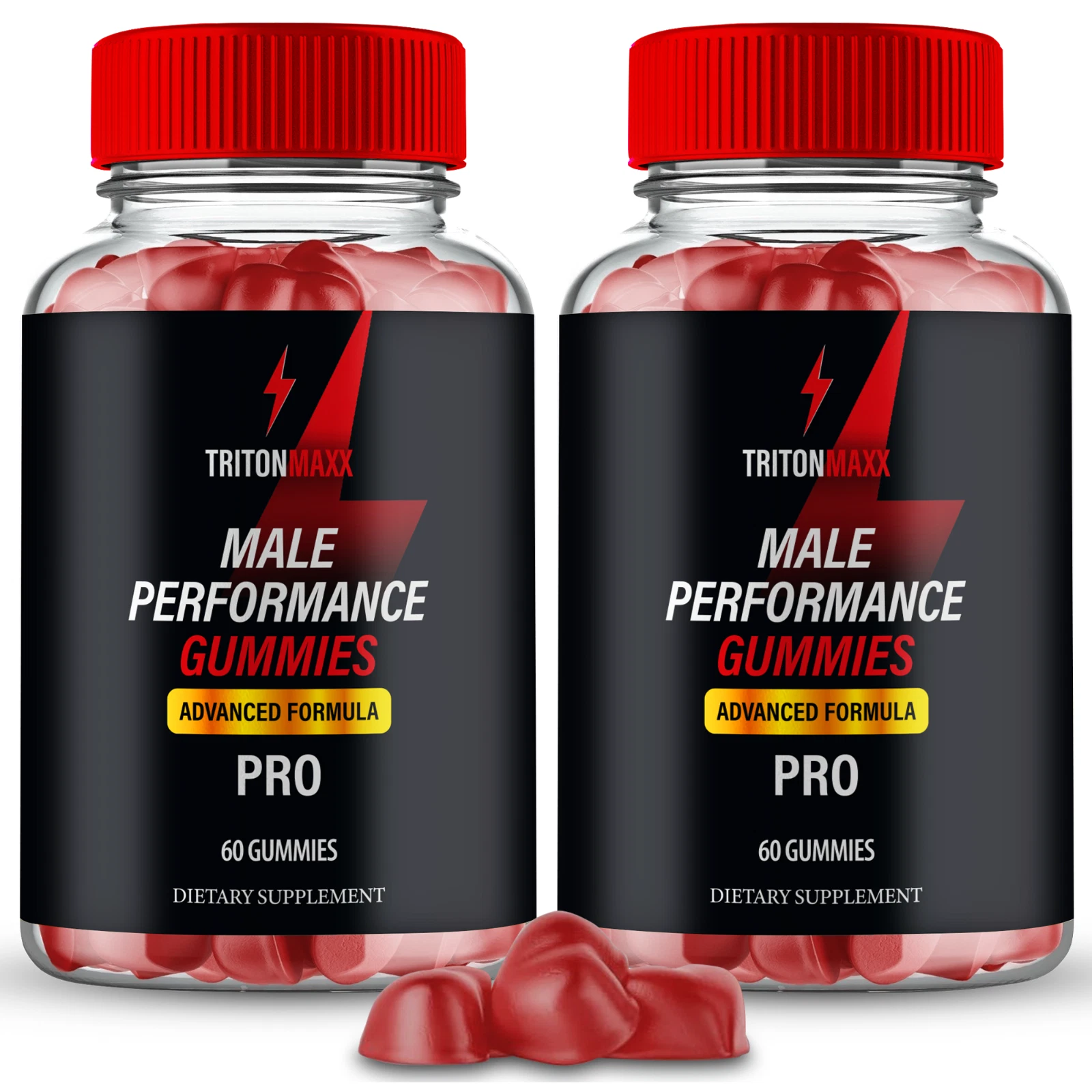 (2 Pack) TritonMaxx Pro Men Gummies, Triton Maxx Maximum Male Performance Gummy