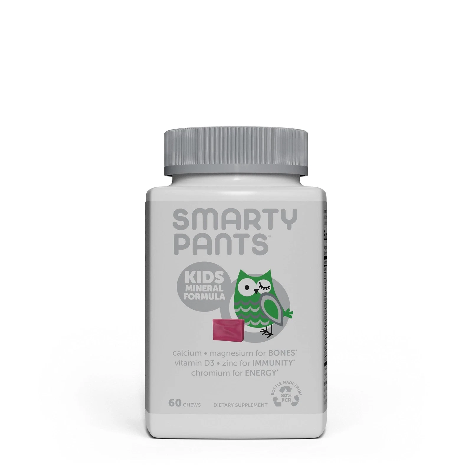 SmartyPants Kids Mineral Formula Chews, Bones, Immunity & Energy Health, 60 Ct