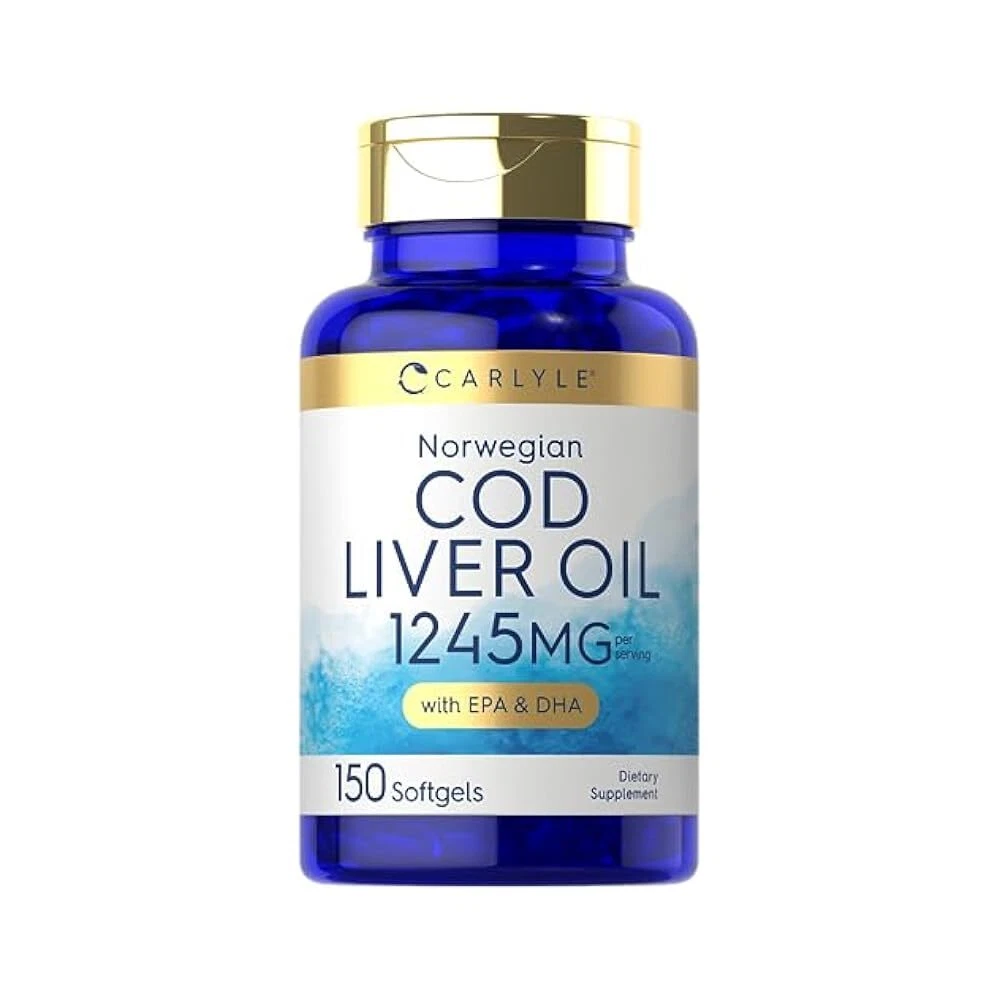 Omega,3 Supplement, Norwegian Cod Liver Oil, Supports Heart & Joint Health