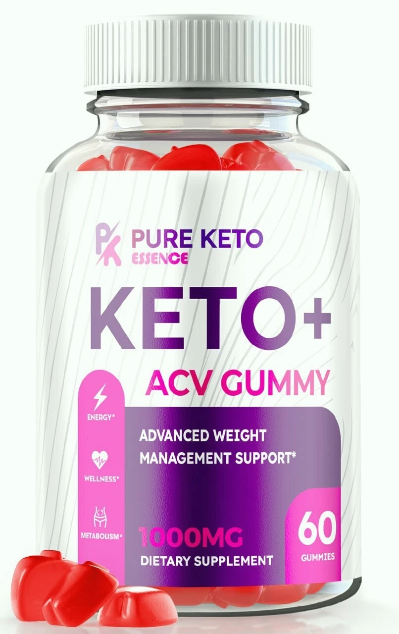 Pure Keto Essence Keto+ACV Gummies to Support Weight Loss and Wellness 60ct