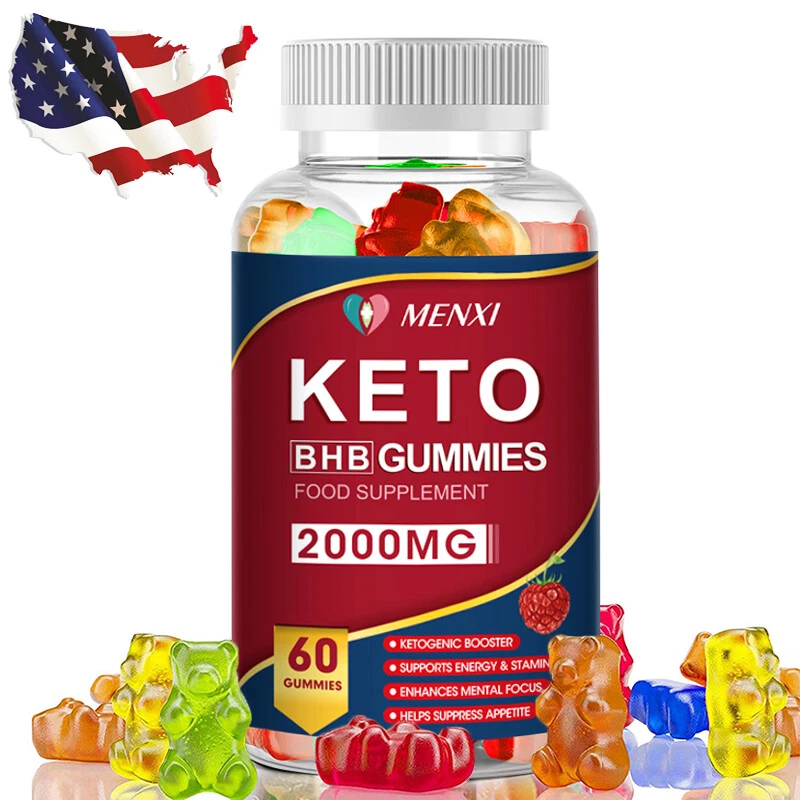 Keto ACV BHB Gummies For Fat Burn Weight Loss Detox Keto Diet Pills 60 Gummy