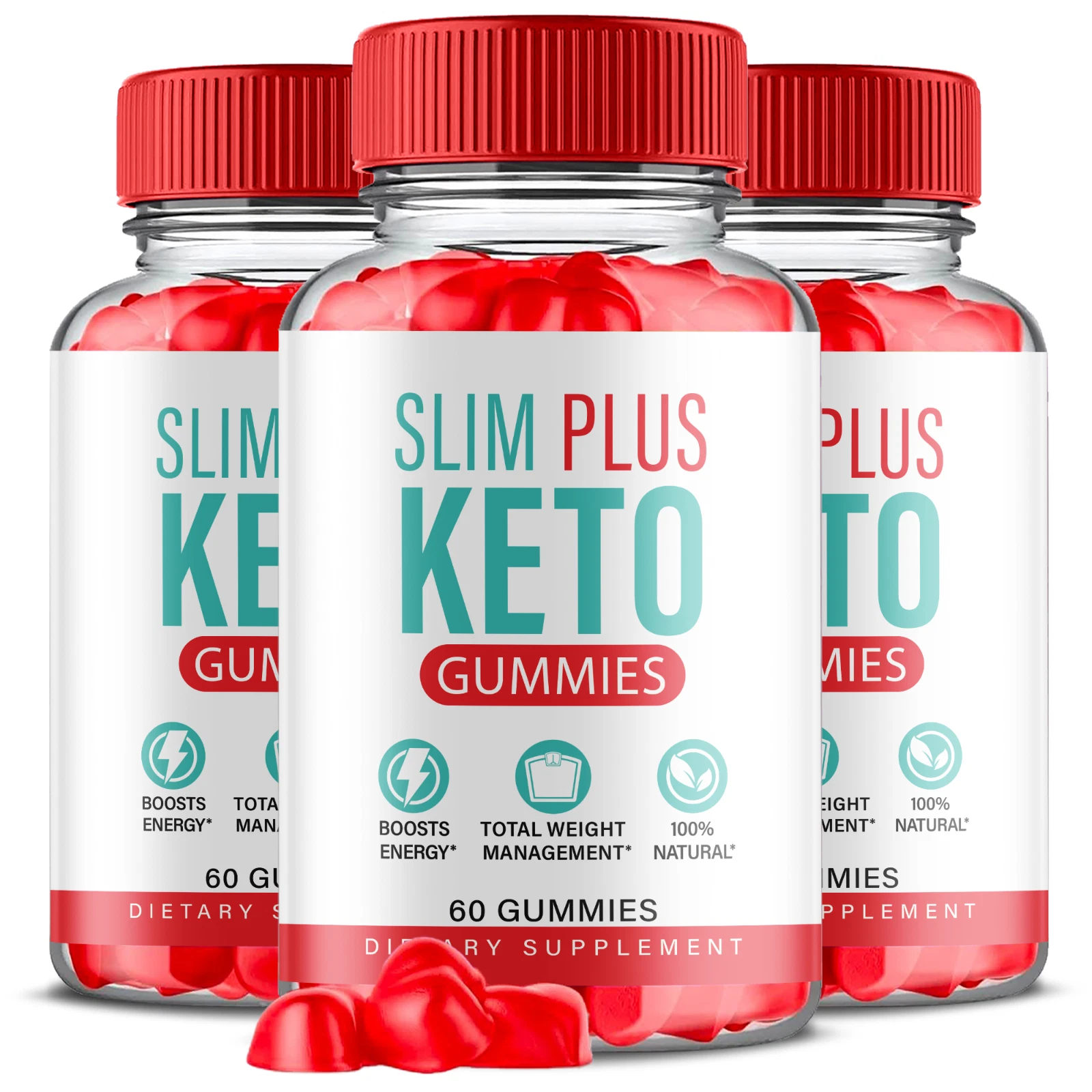 (3 Pack) Slim Plus Keto Gummies, Slim Plus Keto ACV Weight Loss (180 Gummies)