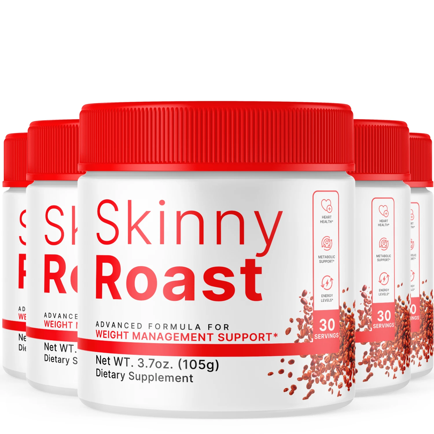 Skinny Roast Advanced Weight Management Powder Fitness Support Supplement 5 Pack