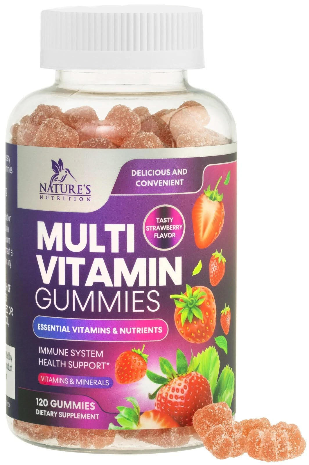 Natural Complete Daily Gummy Vitamin - Multi with Vitamins A, C, E, B6, B12