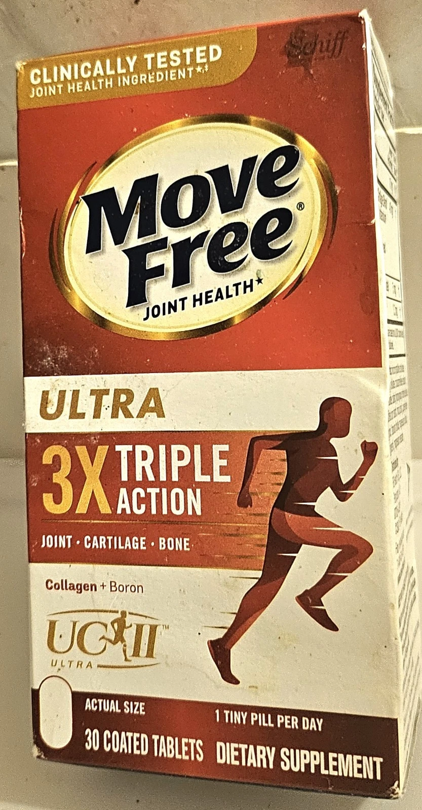 MOVE FREE JOINT HEALTH-ULTRA 3X Triple Action-JOINT-CARTILAGE-BONE-W/HLA-30 TABS