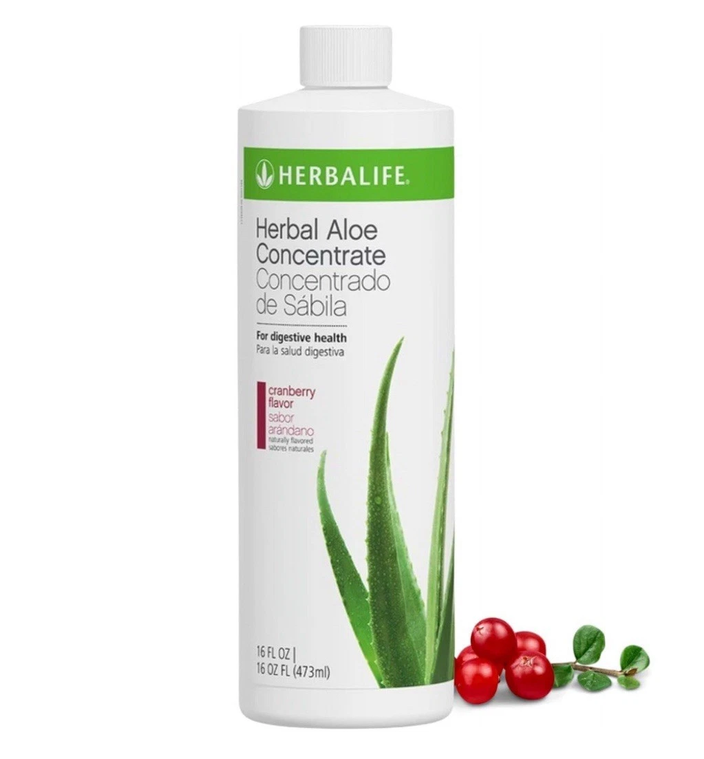 Herbalife Herbal Aloe Concentrate: Cranberry Pint 16 FL OZ - From USA