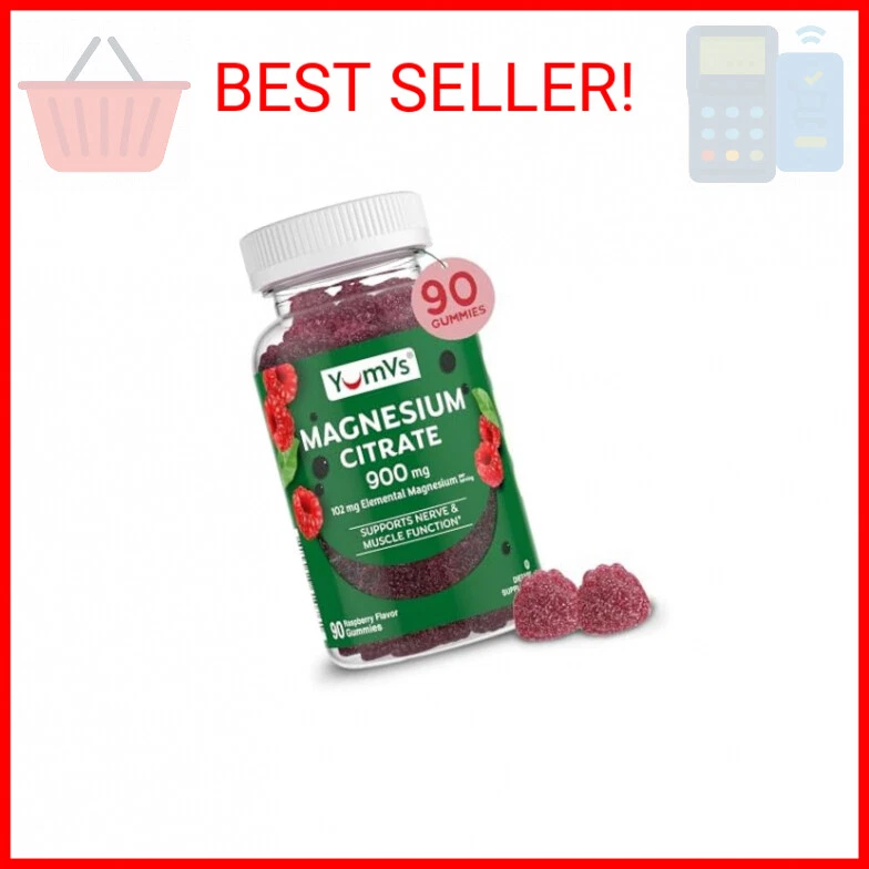 Magnesium Citrate Gummies by YumVs | 900mg Magnesium Citrate (102mg of Elemental