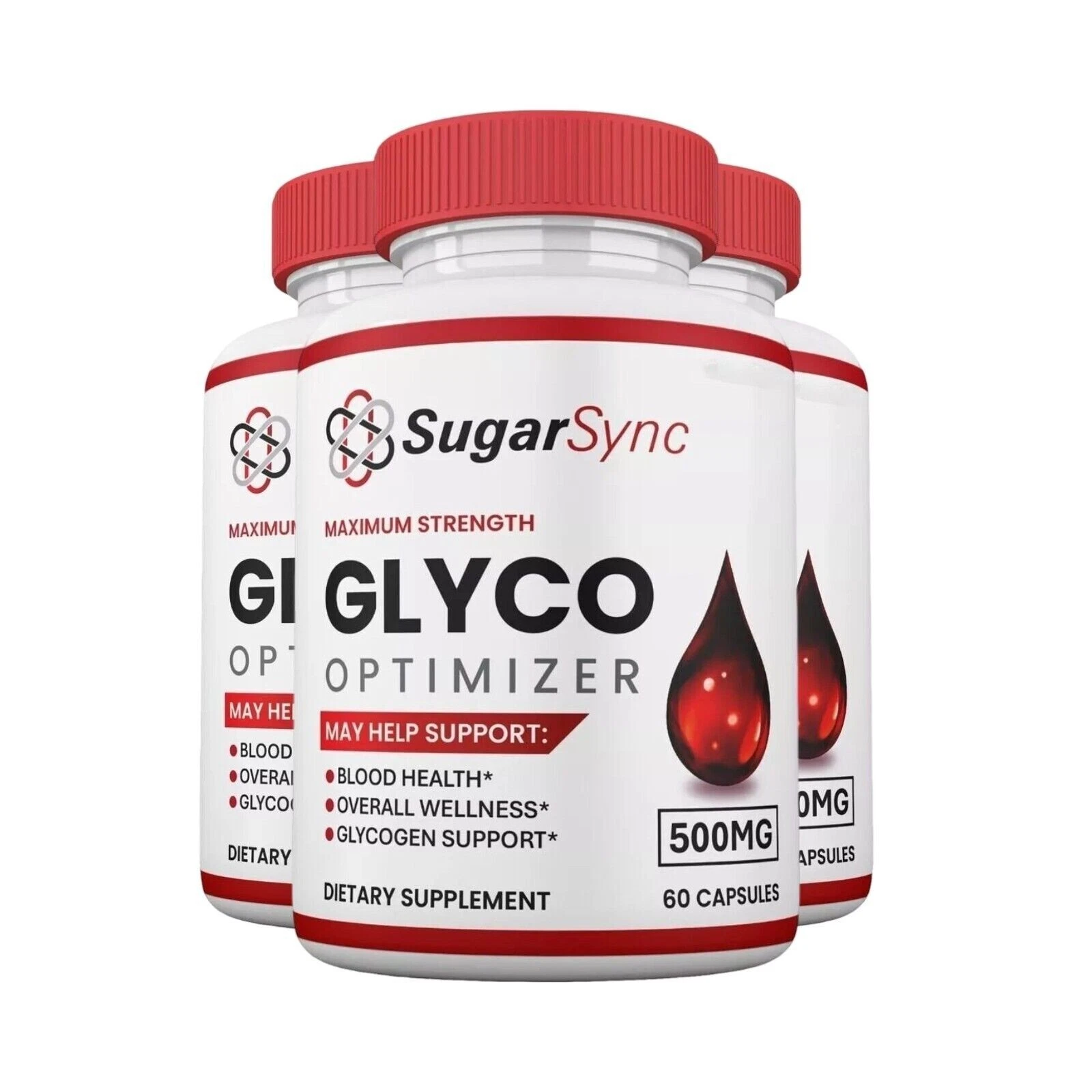 3-Pack Sugar Sync Glyco Optimizer, SugarSync for Glycogen Support - 180 Capsules