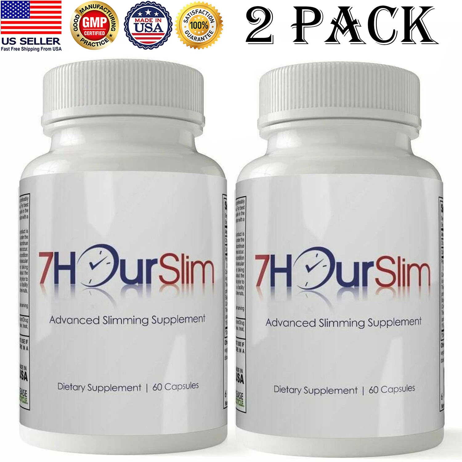 7 Hours Slim Fat Burner Diet Pills Advanced Weight Loss 120 Caps 2 pack