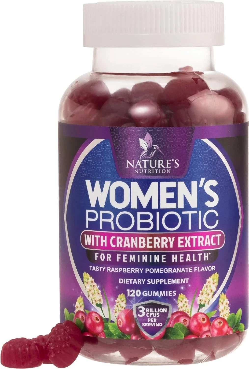 Probiotics for Women Gummies with Cranberry - 6 Premium Strains for PH Balance