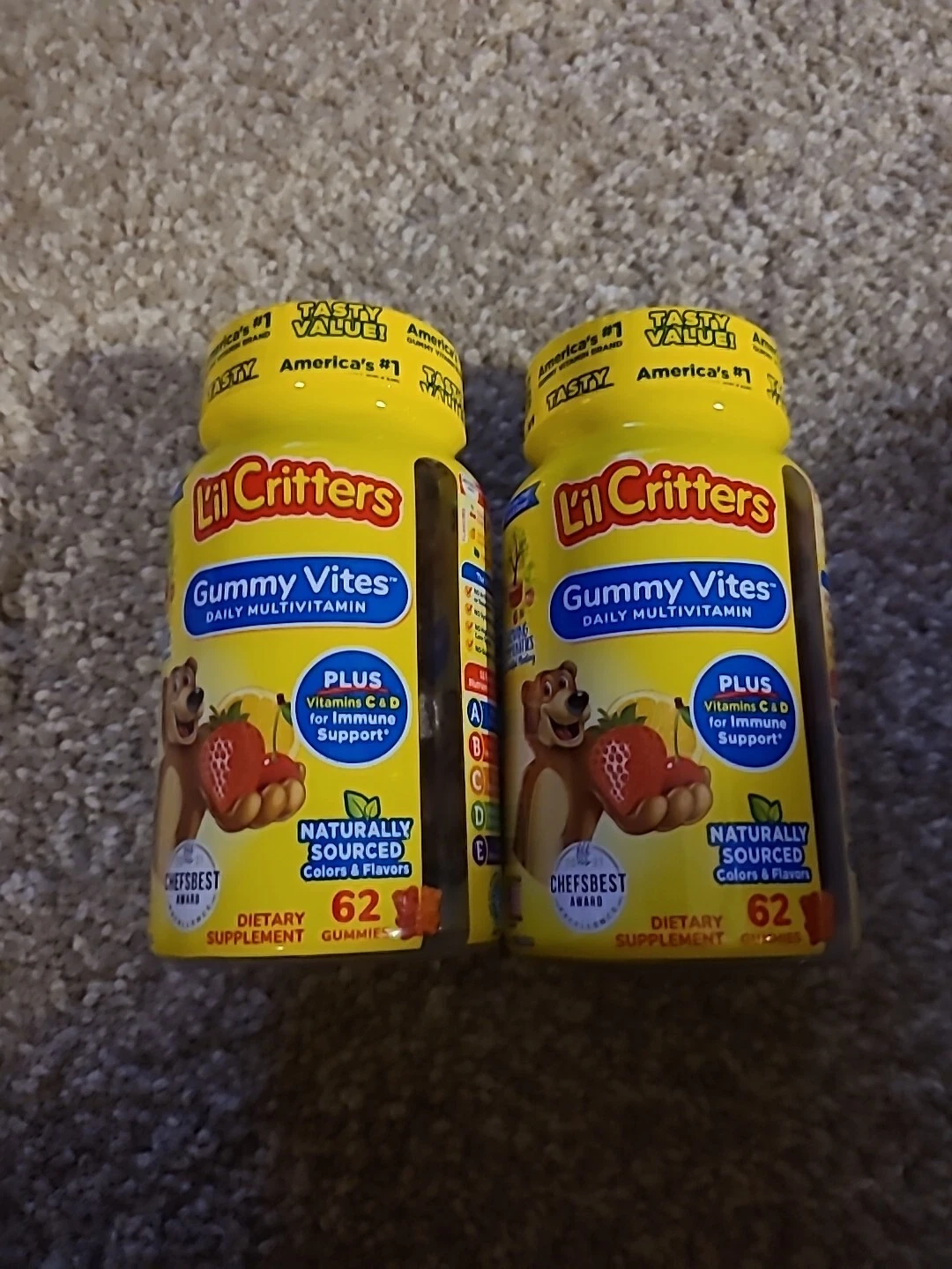 2x Lil Critters Gummy Vites Complete Kids Multivitamin Gummies 62-CT 06-2024