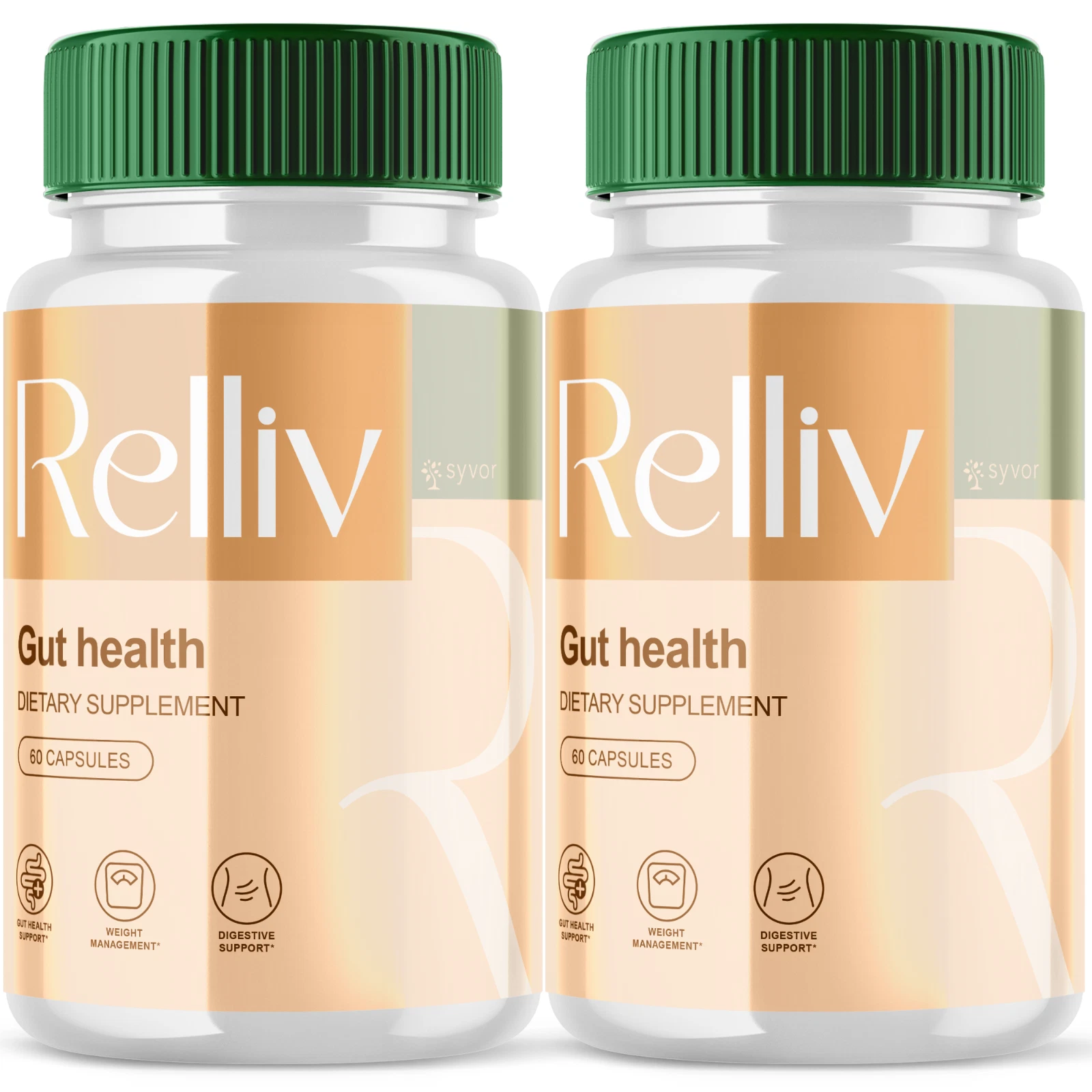 Relliv Probiotic Gut Health Formula, Enhance Digestive Function 120 Capsules