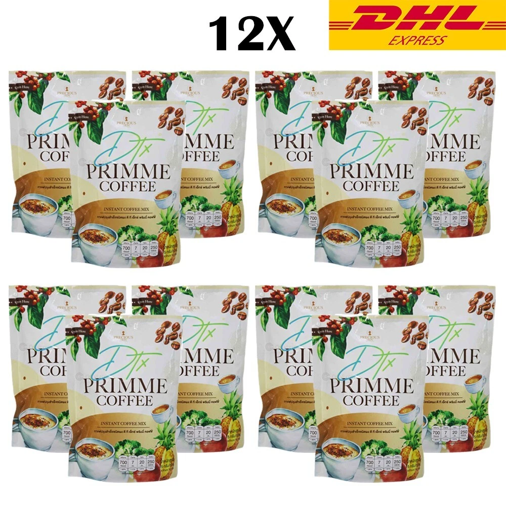 PRIMME Coffee DTX Instant Mix Fiber Fat Burn Firm Healthy Weight Management 12X