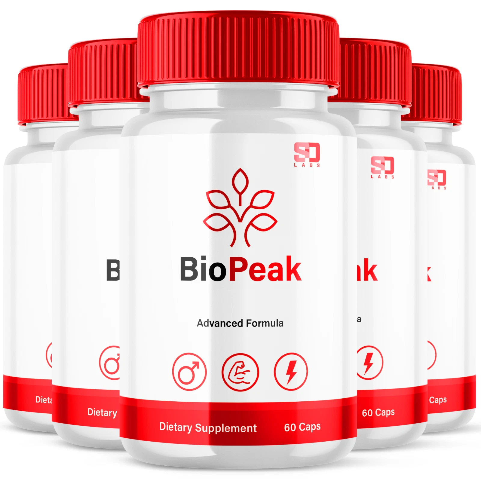 (5 Pack) Biopeak for Male, Bio Peak Advanced Men Support Pills (300 Capsules)