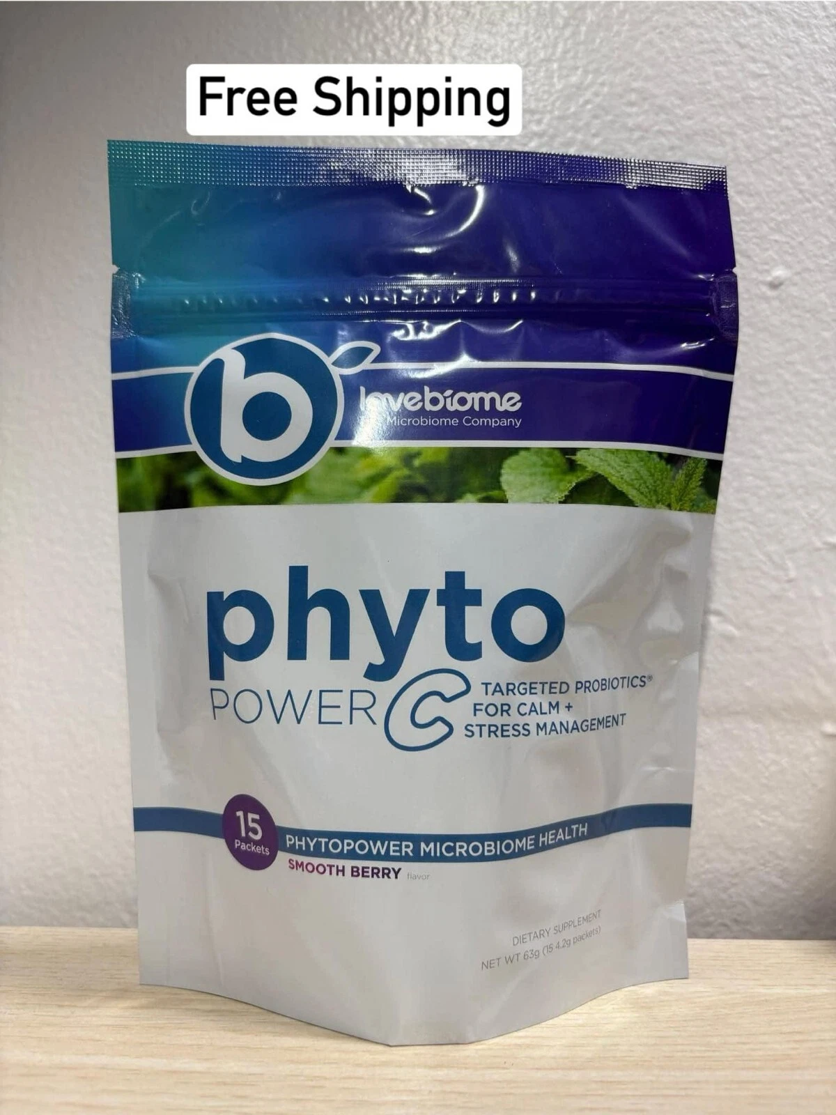 LoveBiome-PhytoPower C – Gut-Brain Probiotic for Calm & Sleep | 15 Sticks-Auth